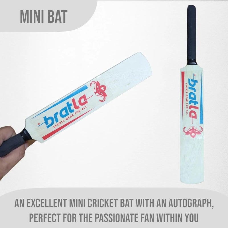 Bratla Autograph Signature Mini Cricket Bat, Capturing Memorable Signs with Mini Cricket Bat (15 Inches) - Image 3